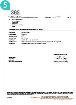 SGS Test Report on Silicone